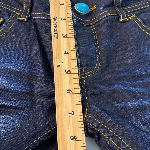 Desigual Spain Embroidered Low Rise Slim Fit Skinny Jeans Size 4 - Picture 11 of 12